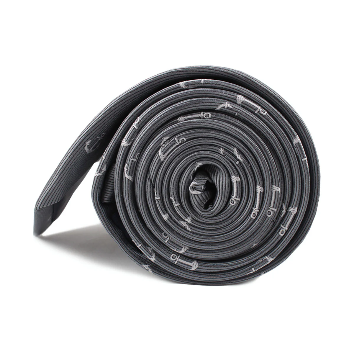 The OTAA Charcoal Grey Anchor Skinny Tie - Image 4