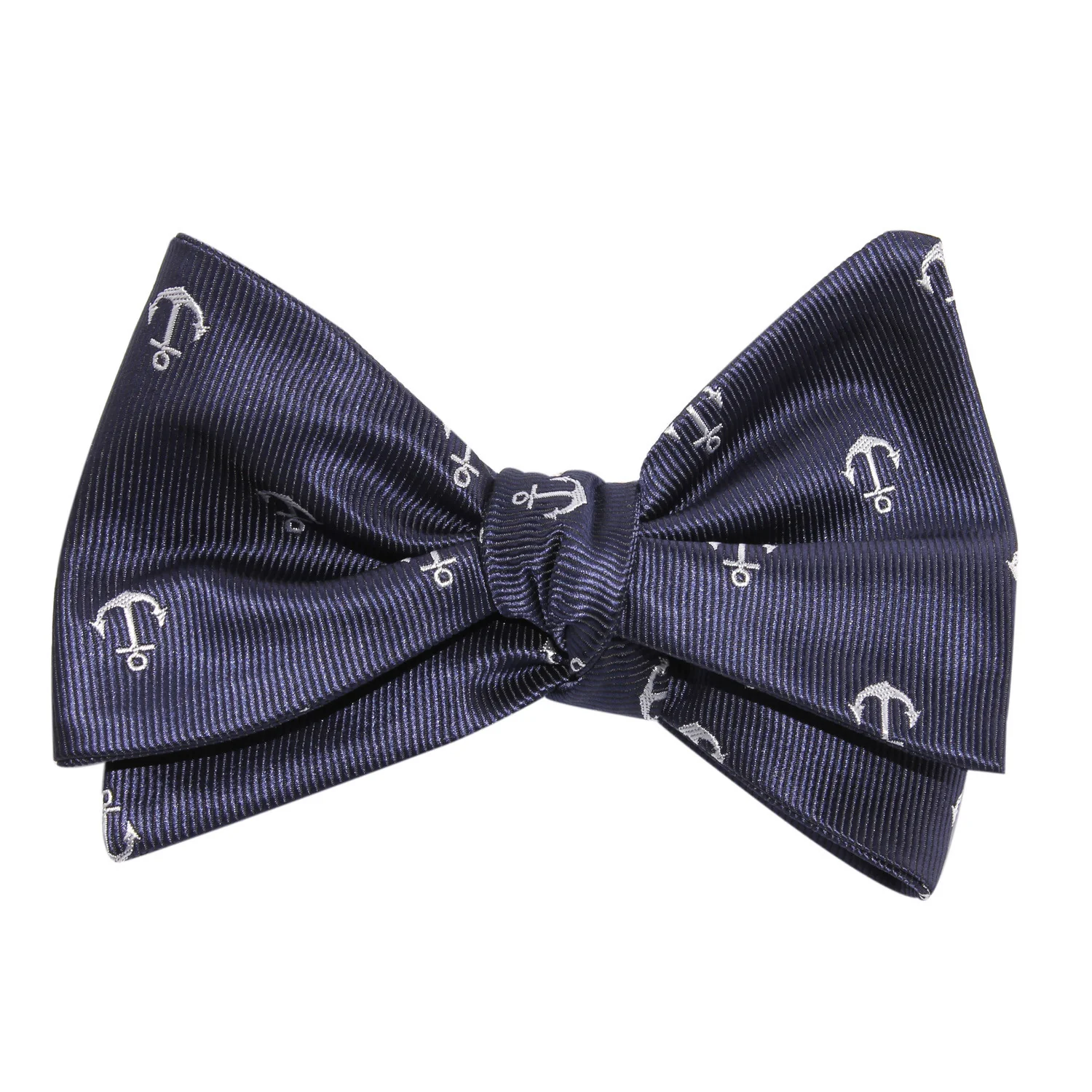 The OTAA Navy Blue Anchor Self Tie Bow Tie - Image 2