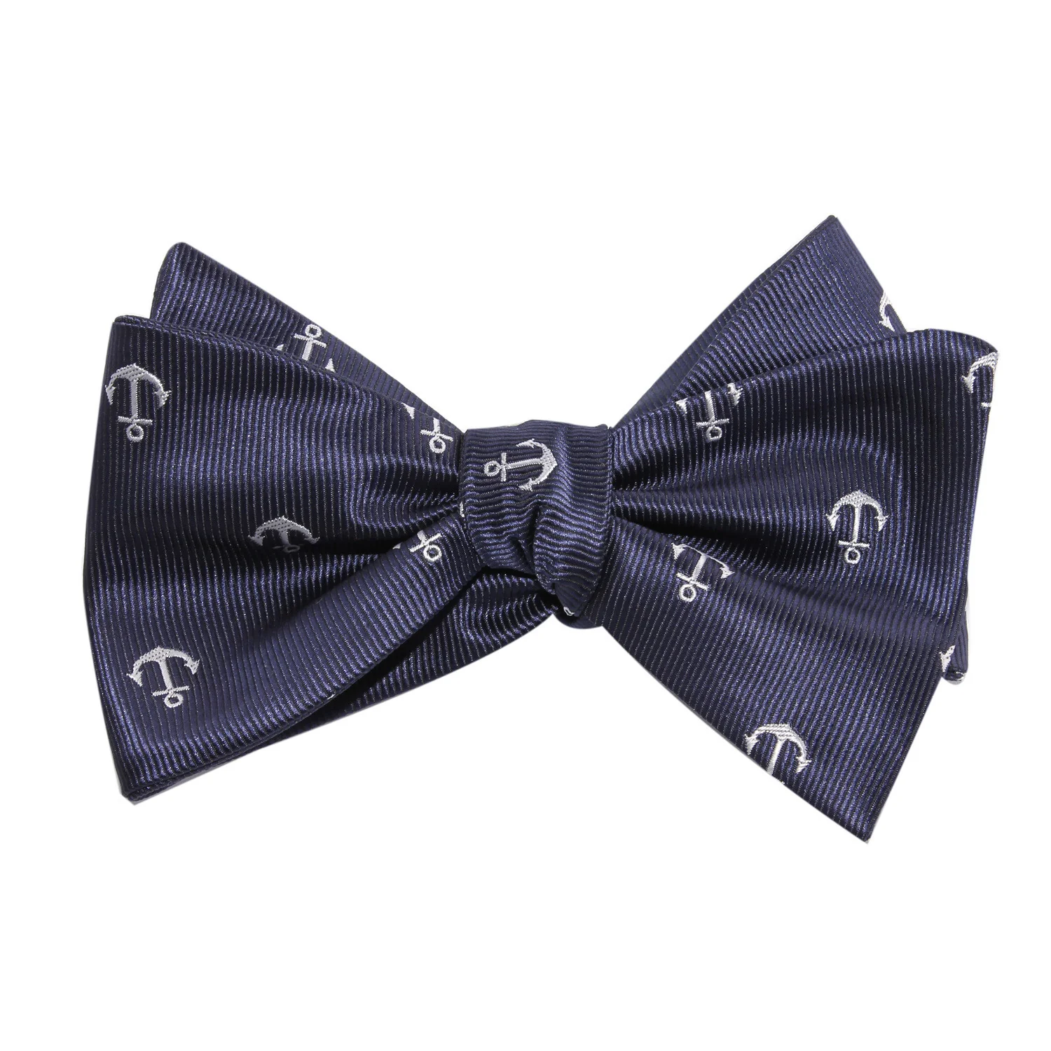 The OTAA Navy Blue Anchor Self Tie Bow Tie - Image 3