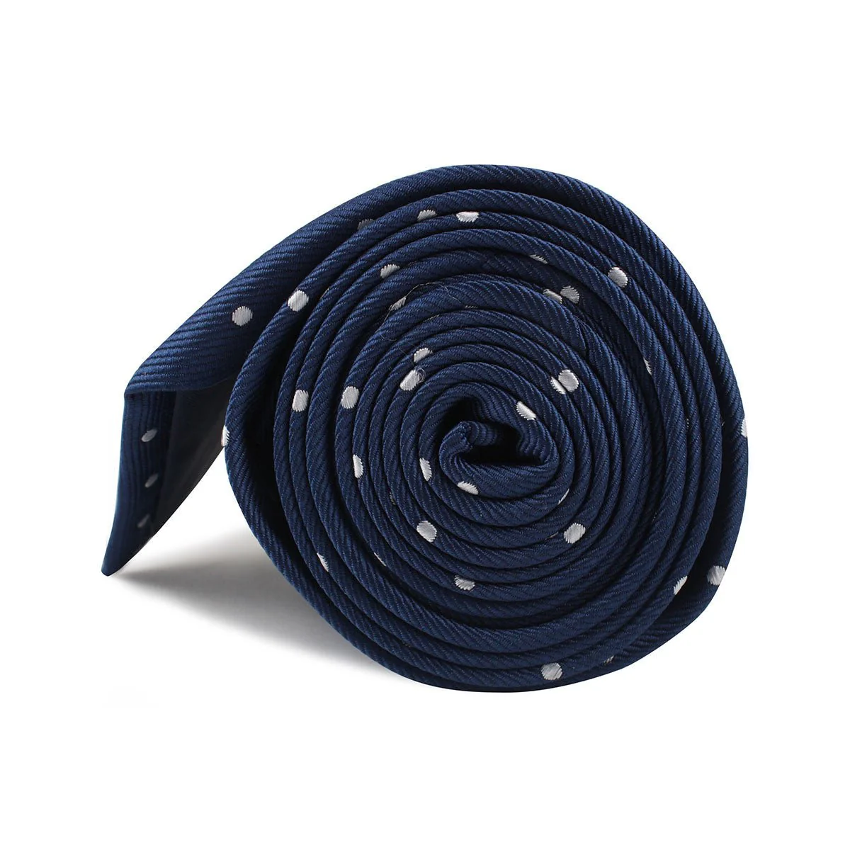 The OTAA Navy Blue with White Polka Dots Necktie - Image 4