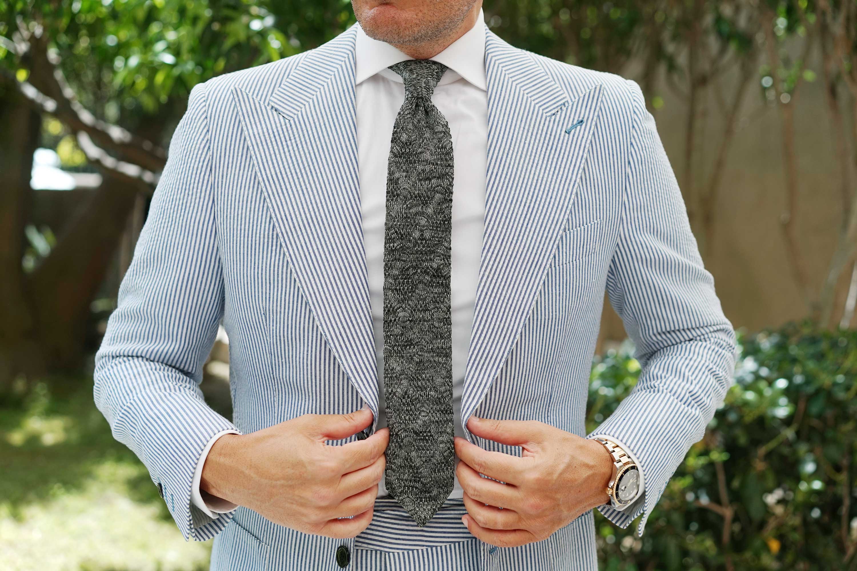 The Raven Knitted Tie - Image 5