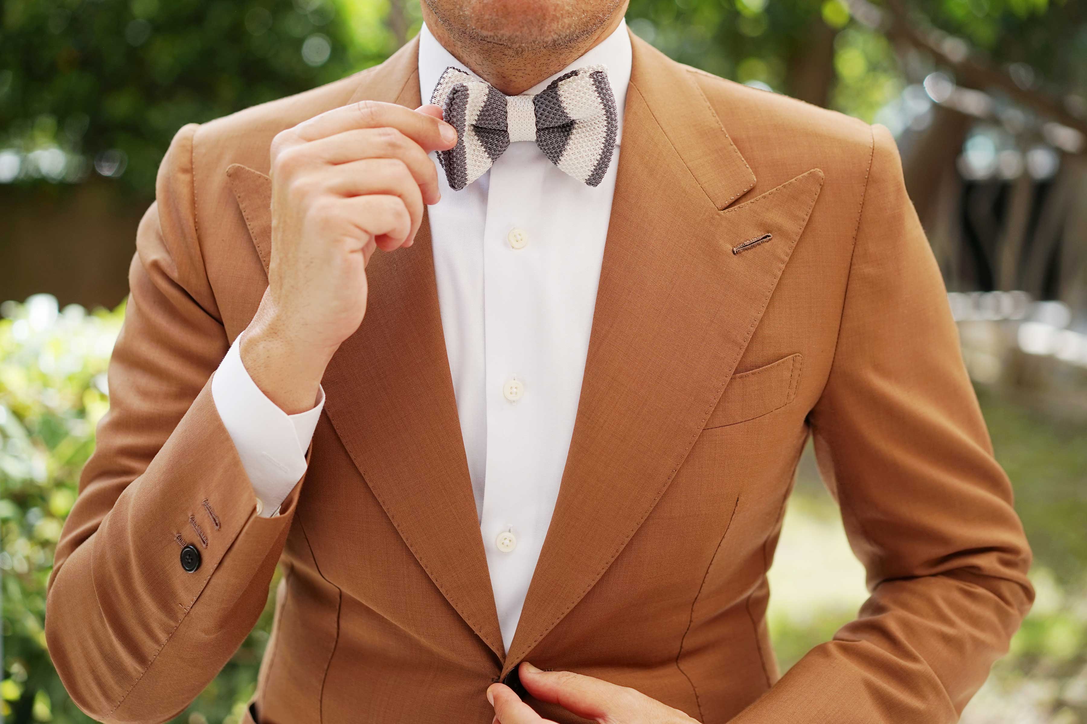 The White Walker Grey Knitted Bow Tie - Image 3