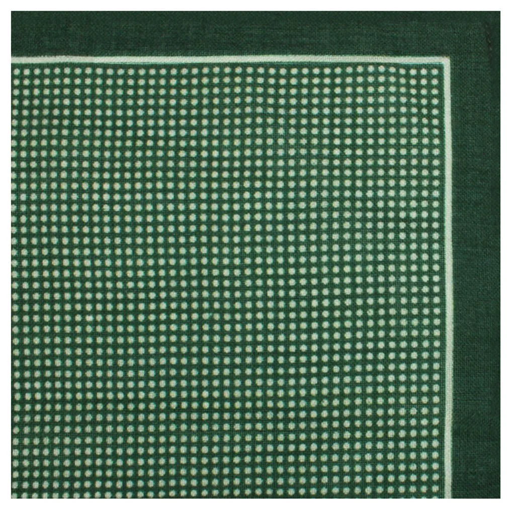 The Wizard of Menlo Park 'Thomas Edison' Green Wool Pocket Square - Image 3
