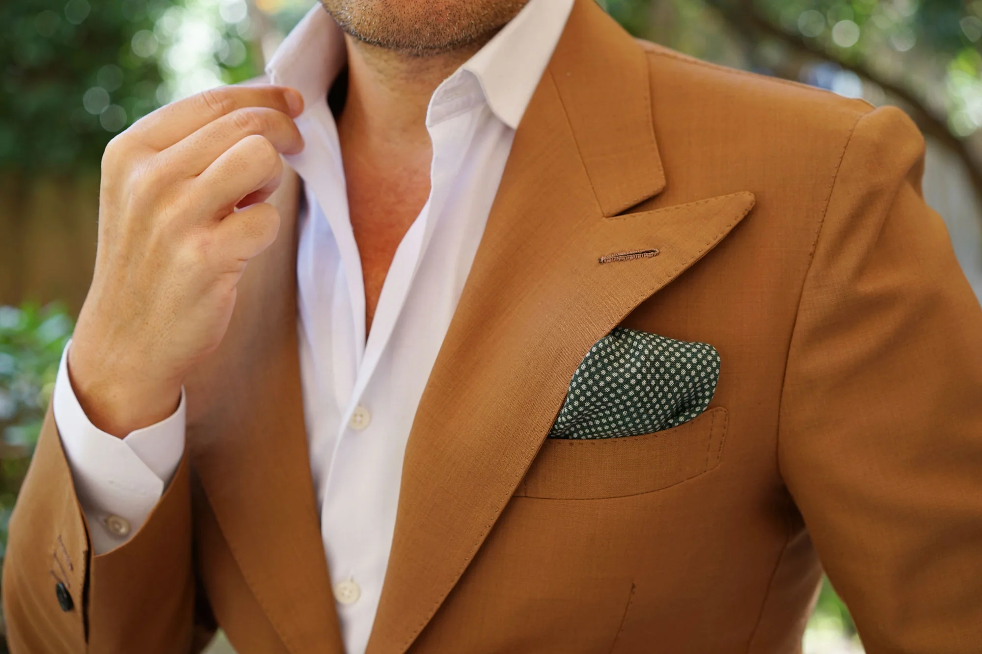 The Wizard of Menlo Park 'Thomas Edison' Green Wool Pocket Square - Image 9