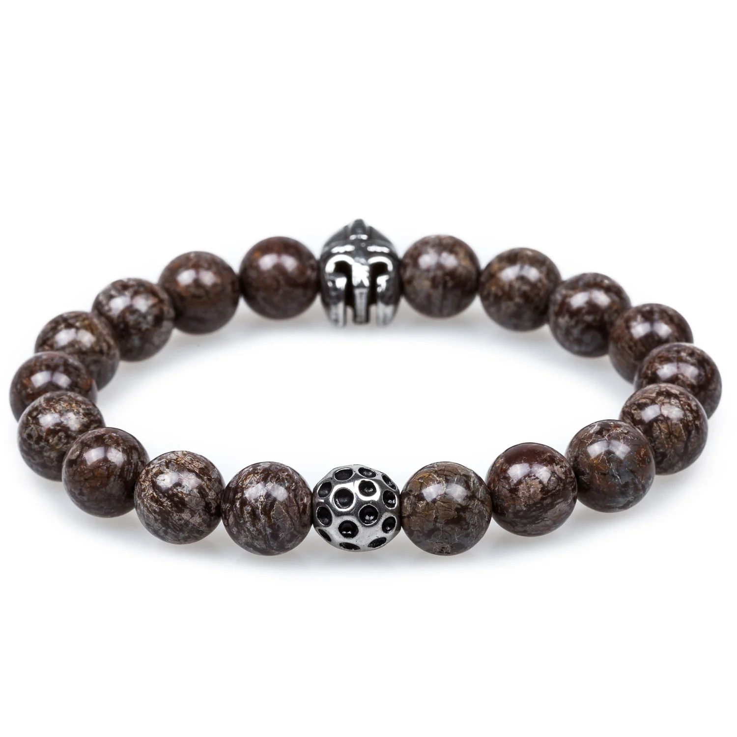 Thracian Brown Charcoal Rutile Gladiator Bracelet - Image 2