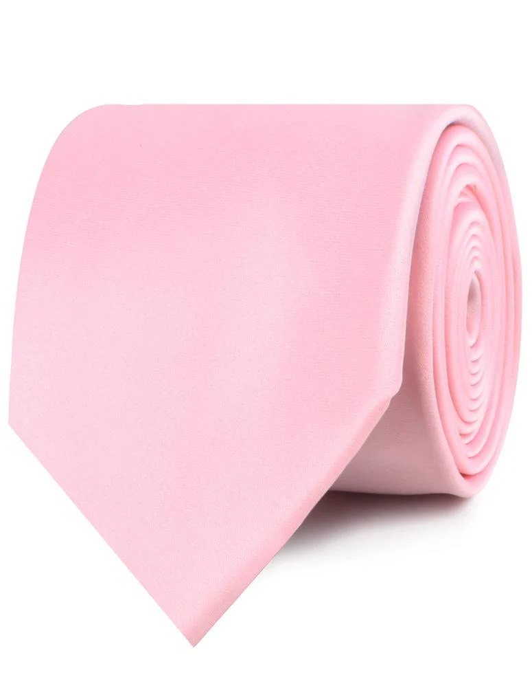 Tickled Pink Satin Necktie - Image 2