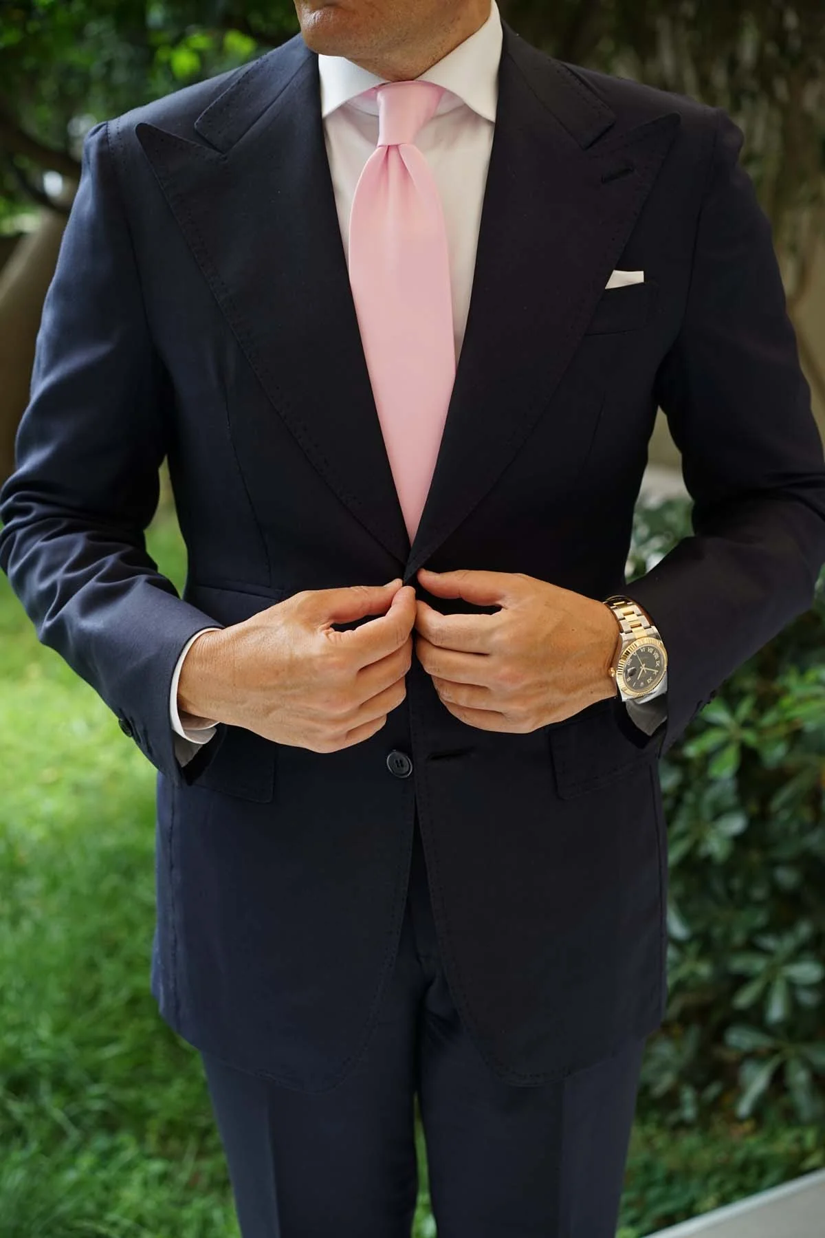 Tickled Pink Satin Necktie - Image 5