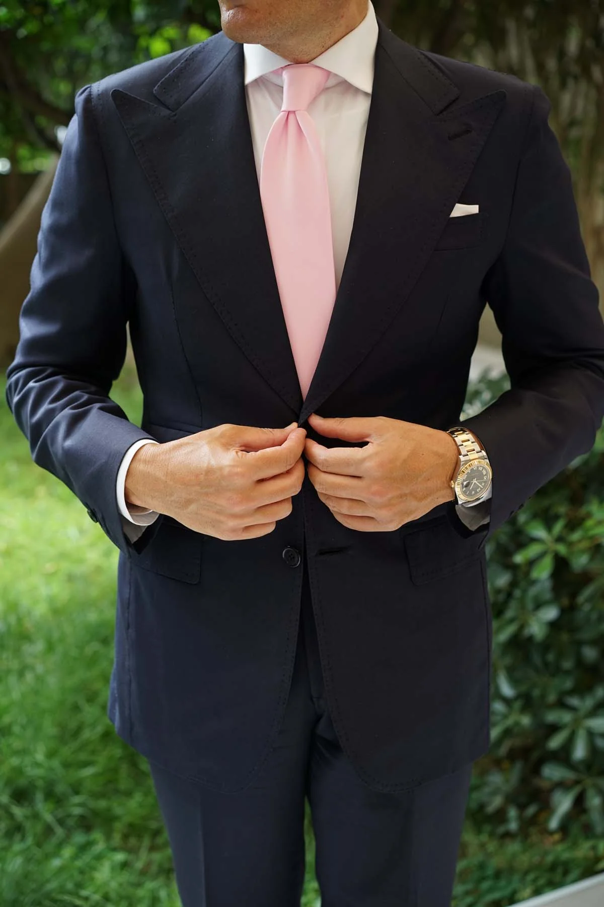 Tickled Pink Satin Necktie - Image 8