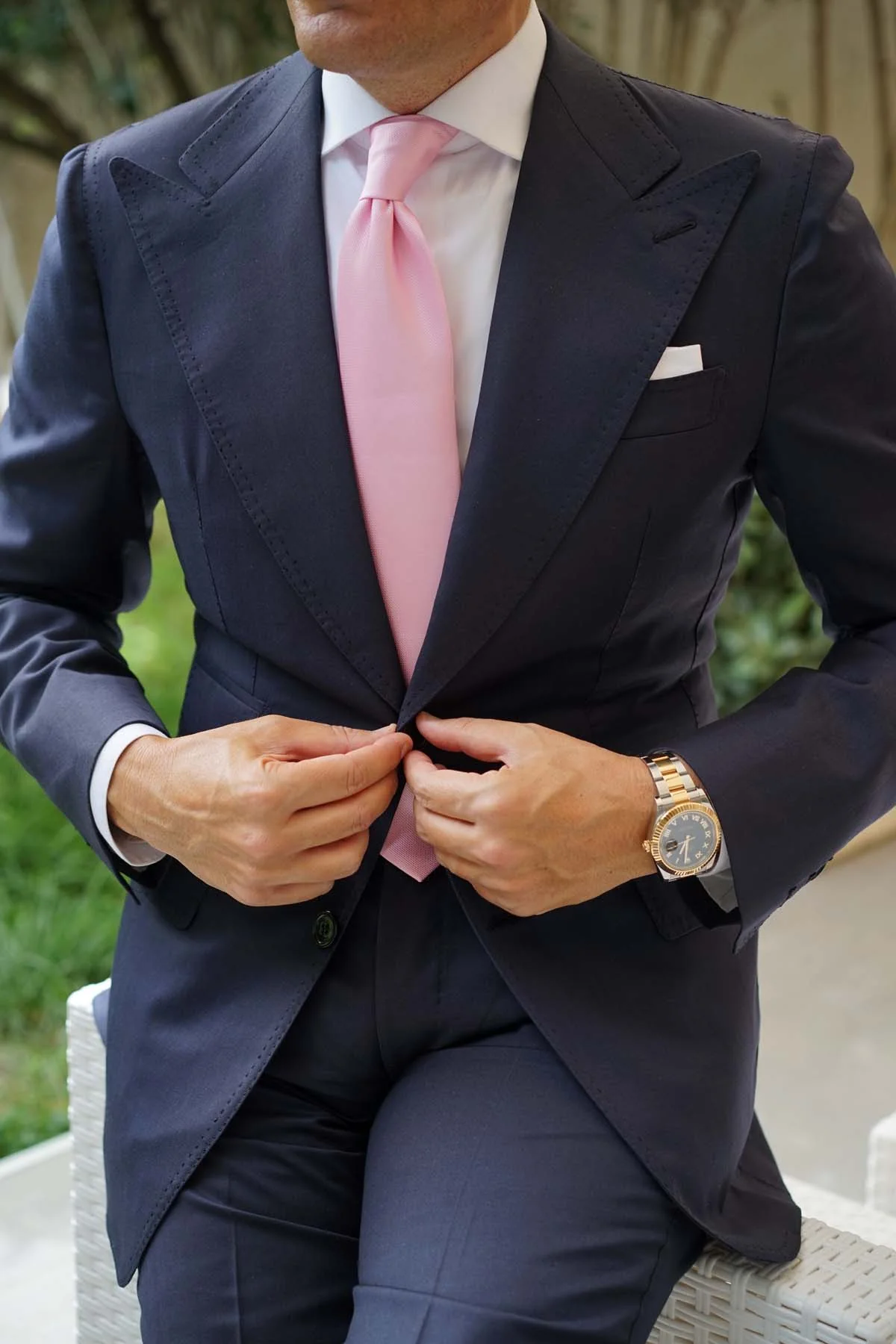 Tickled Pink Weave Necktie - Image 10