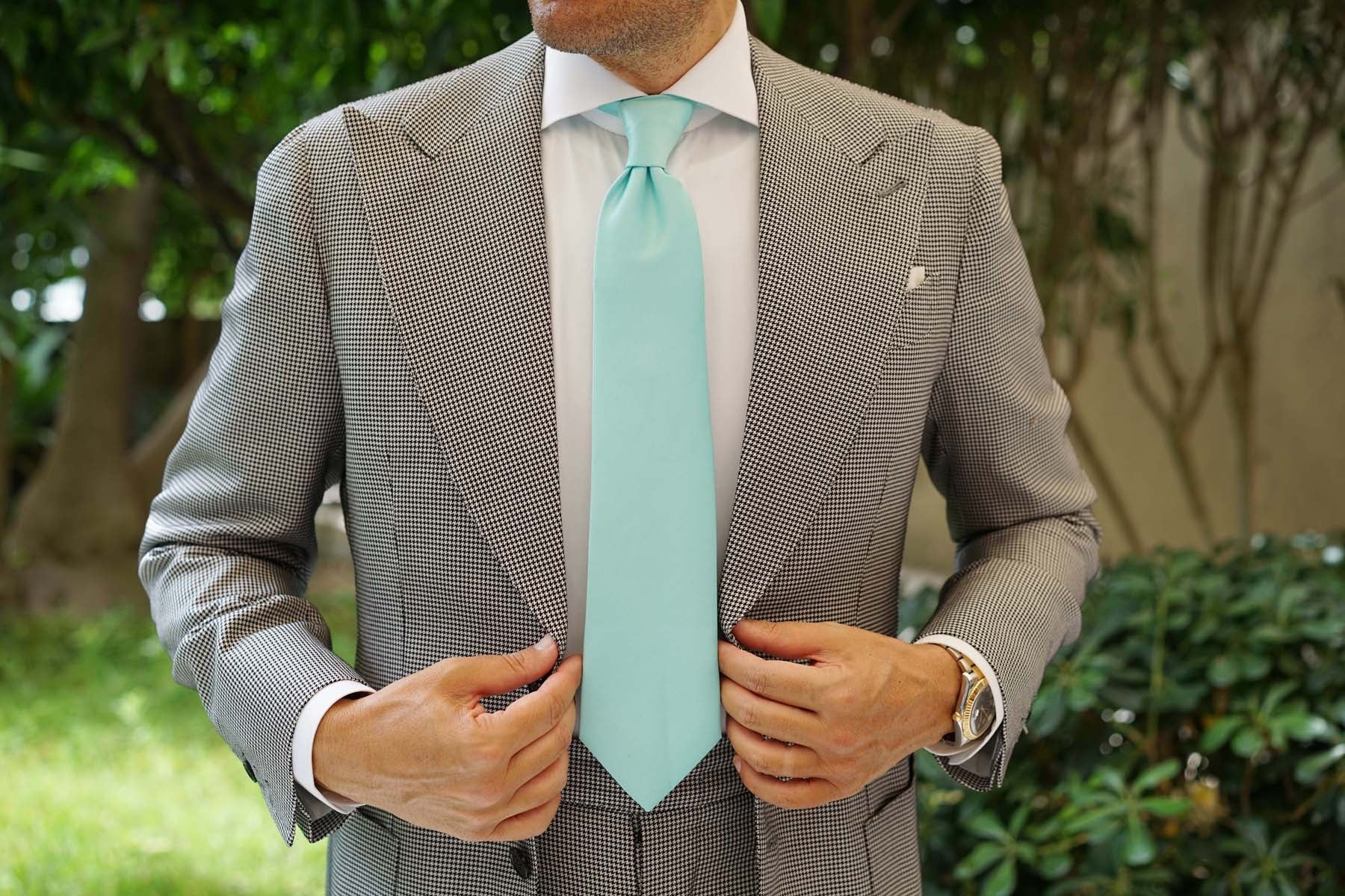 Tiffany Turquoise Spa Satin Necktie - Image 4