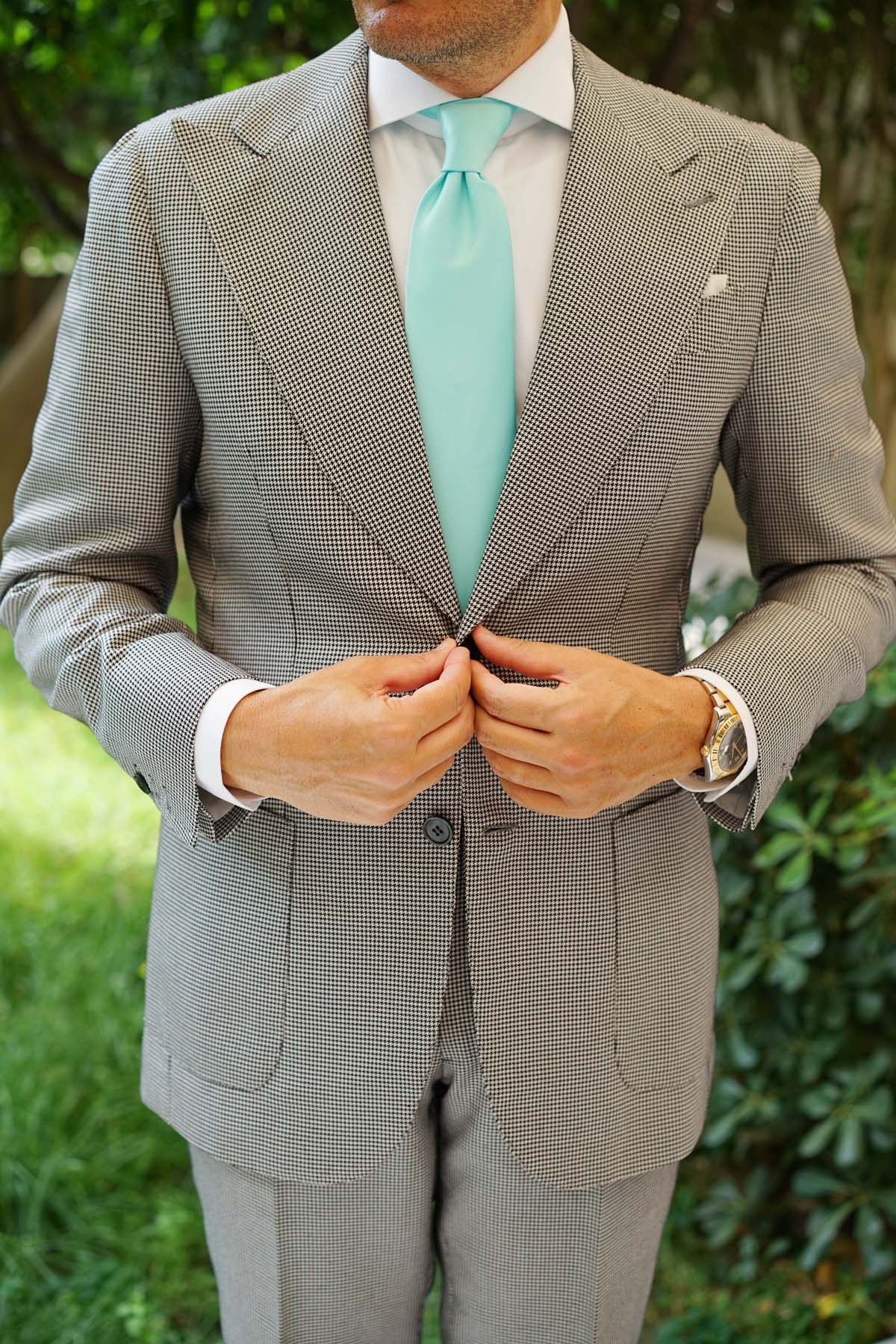 Tiffany Turquoise Spa Satin Necktie - Image 5