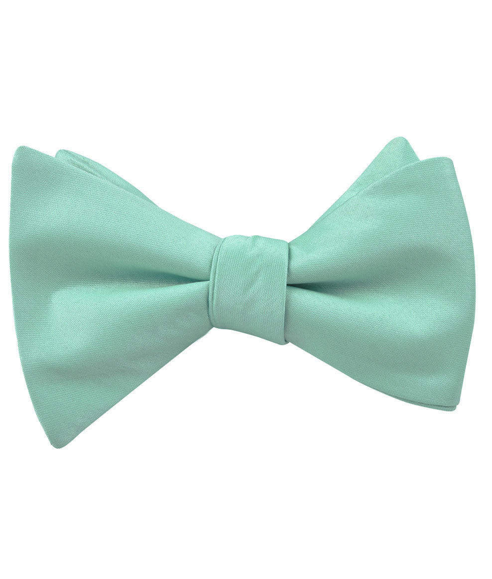 Tiffany Turquoise Spa Satin Self Bow Tie - Image 2