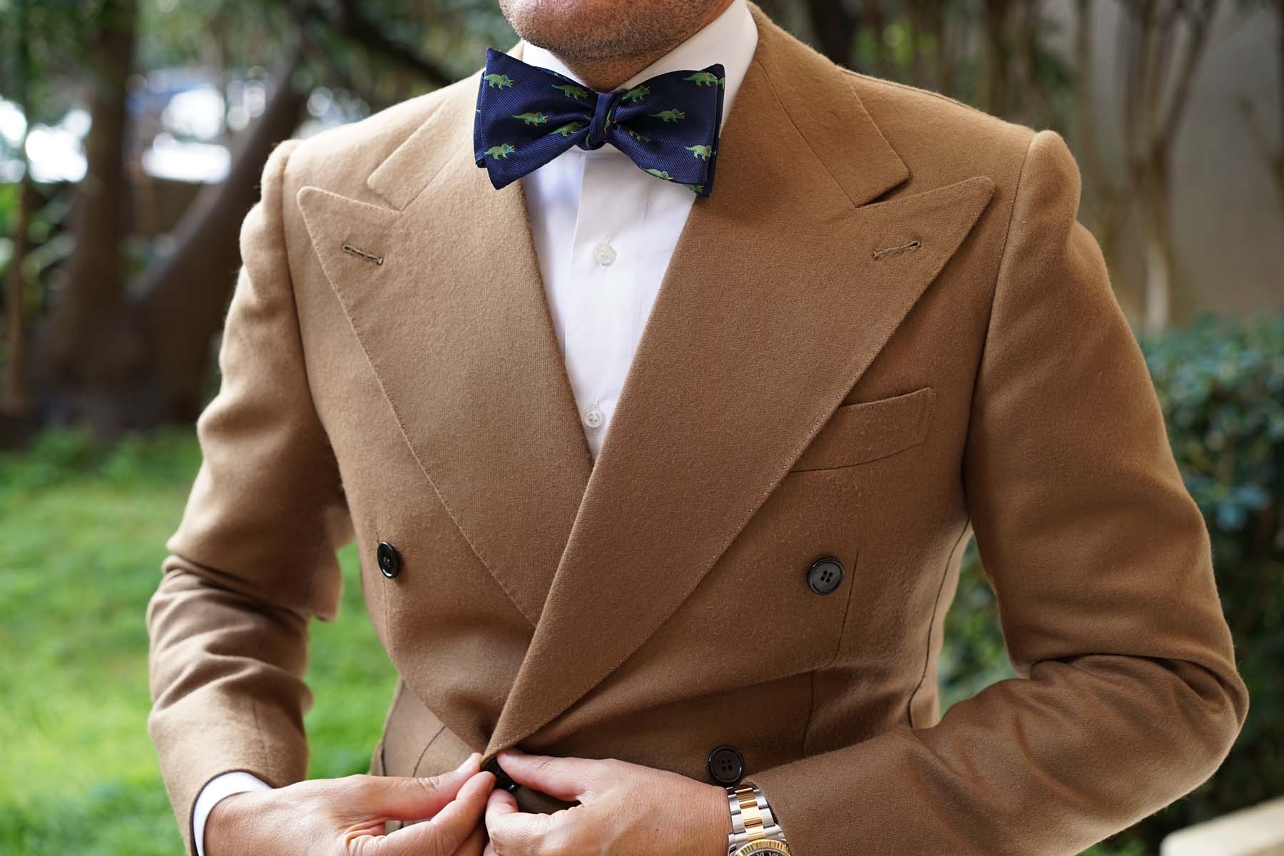 Triceratops Dinosaur Self Bow Tie - Image 4