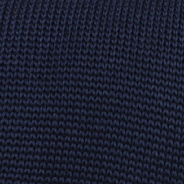 Tristful Navy Knitted Tie - Image 2