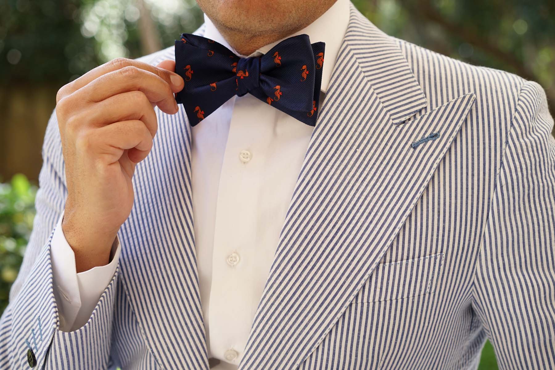 Tropical Seahorse Self Bow Tie - Image 7