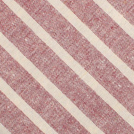 Turkish Delight Red Stripe Linen Kids Diamond Bow Tie - Image 2