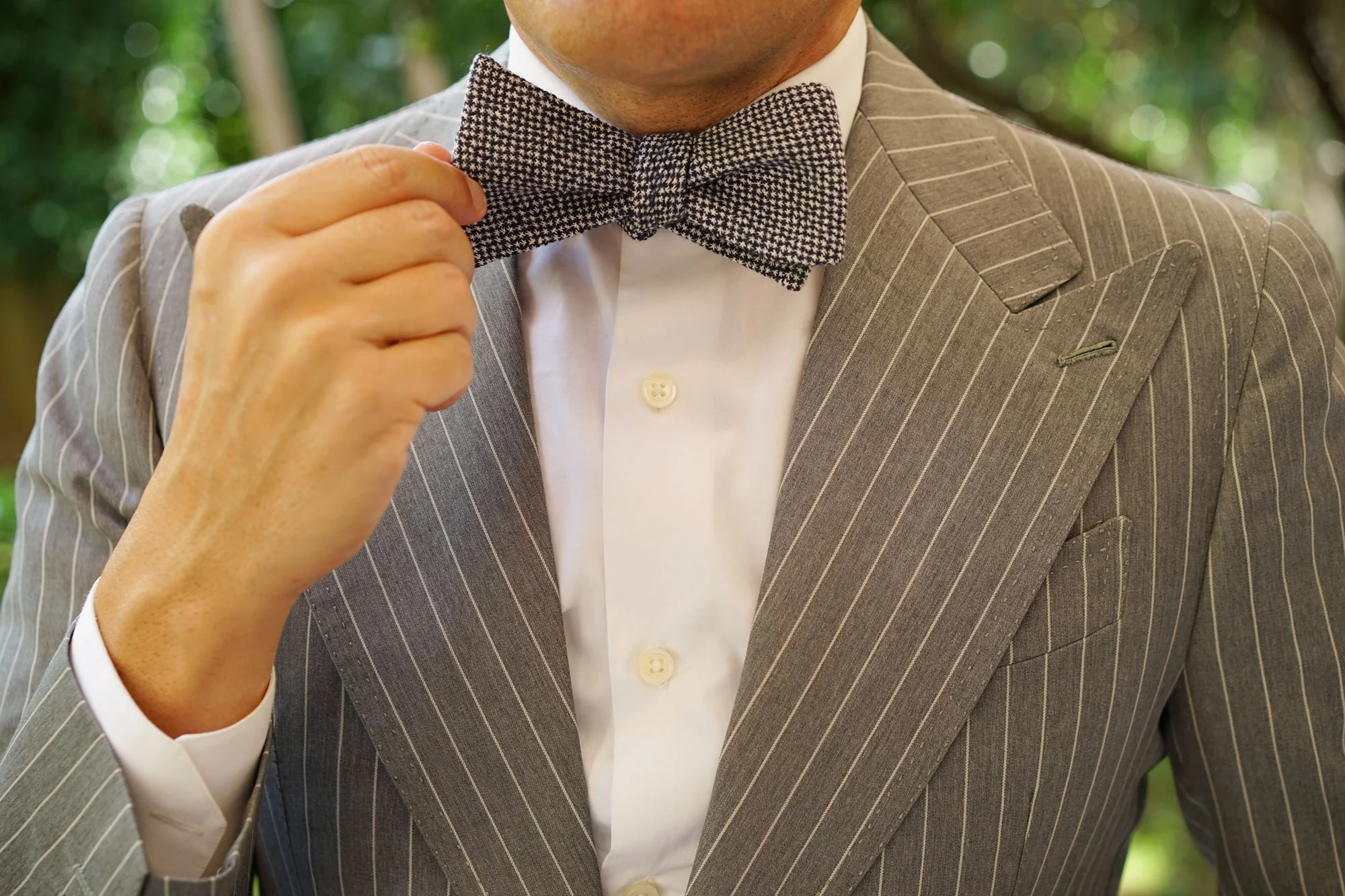 Van Gogh Midnight Blue Star Linen Self Bow Tie - Image 10