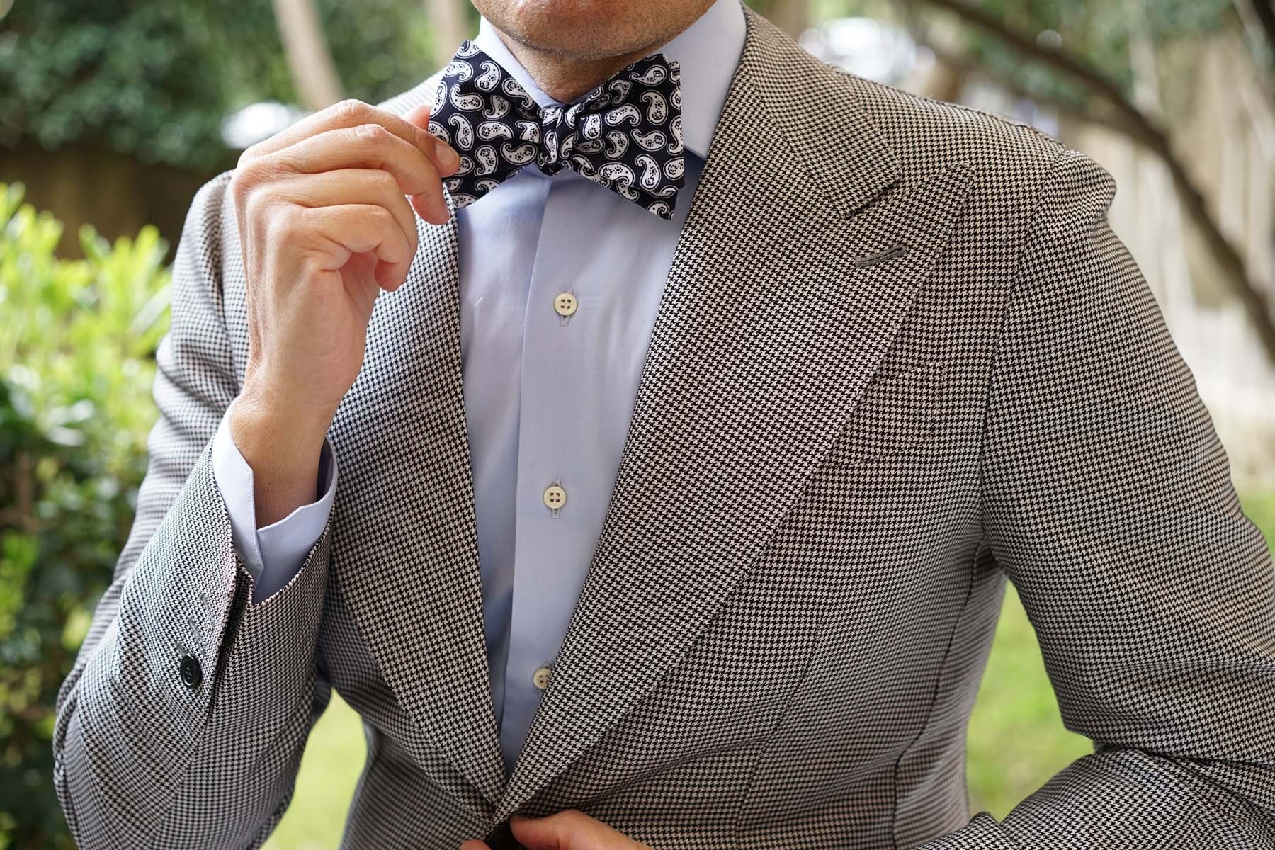 Van Gogh Teardrop Paisley Self Bow Tie - Image 8