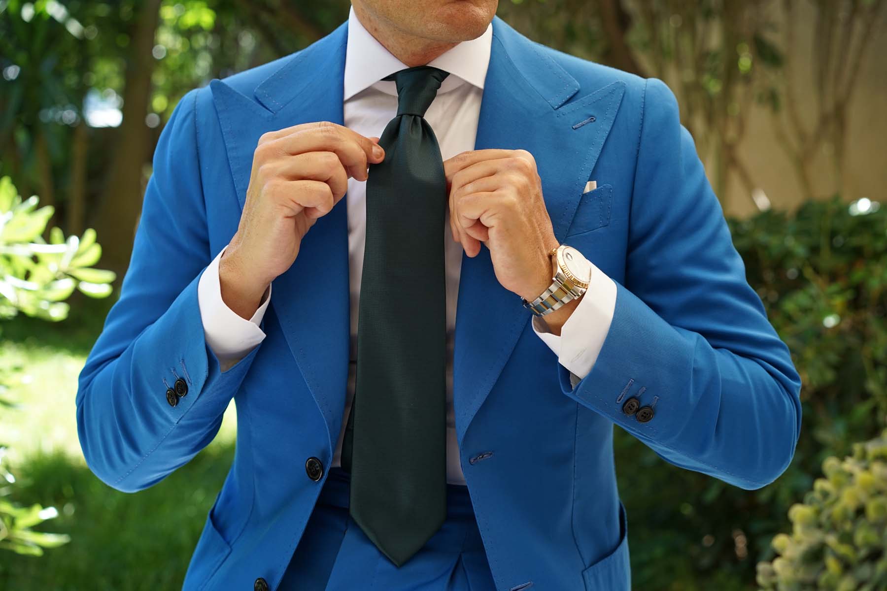 Venice Dark Green Diamond Necktie - Image 9