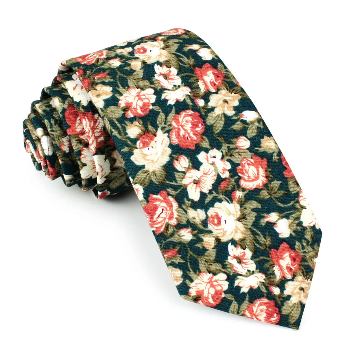 Villa d’Este Italian Floral Skinny Tie