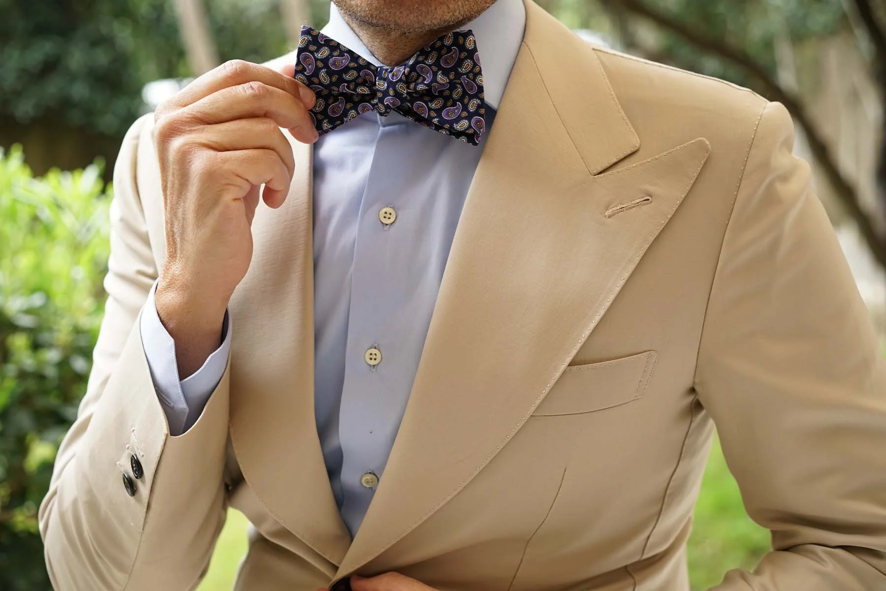 Viola De Lira Paisley Self Bow Tie - Image 6