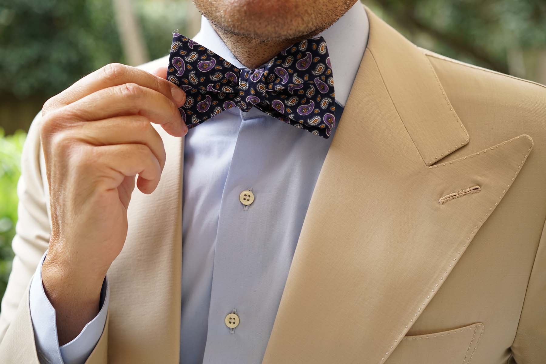 Viola De Lira Paisley Self Bow Tie - Image 8