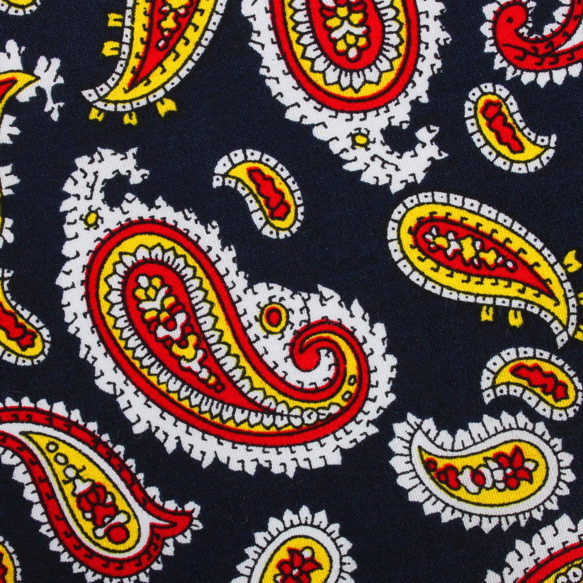 Vulcano Red & Yellow Paisley Kids Bow Tie - Image 2