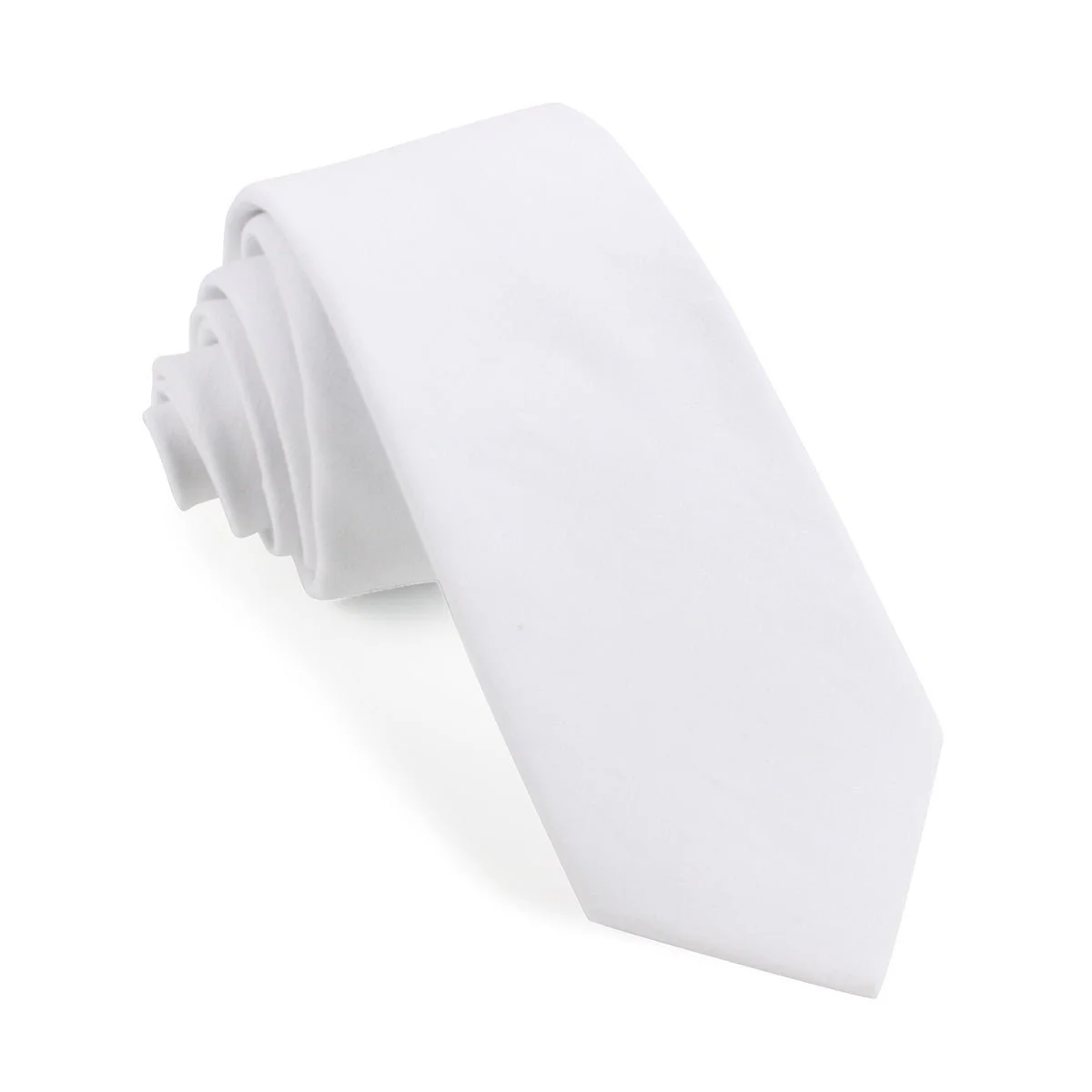 The OTAA White Cotton Skinny Tie