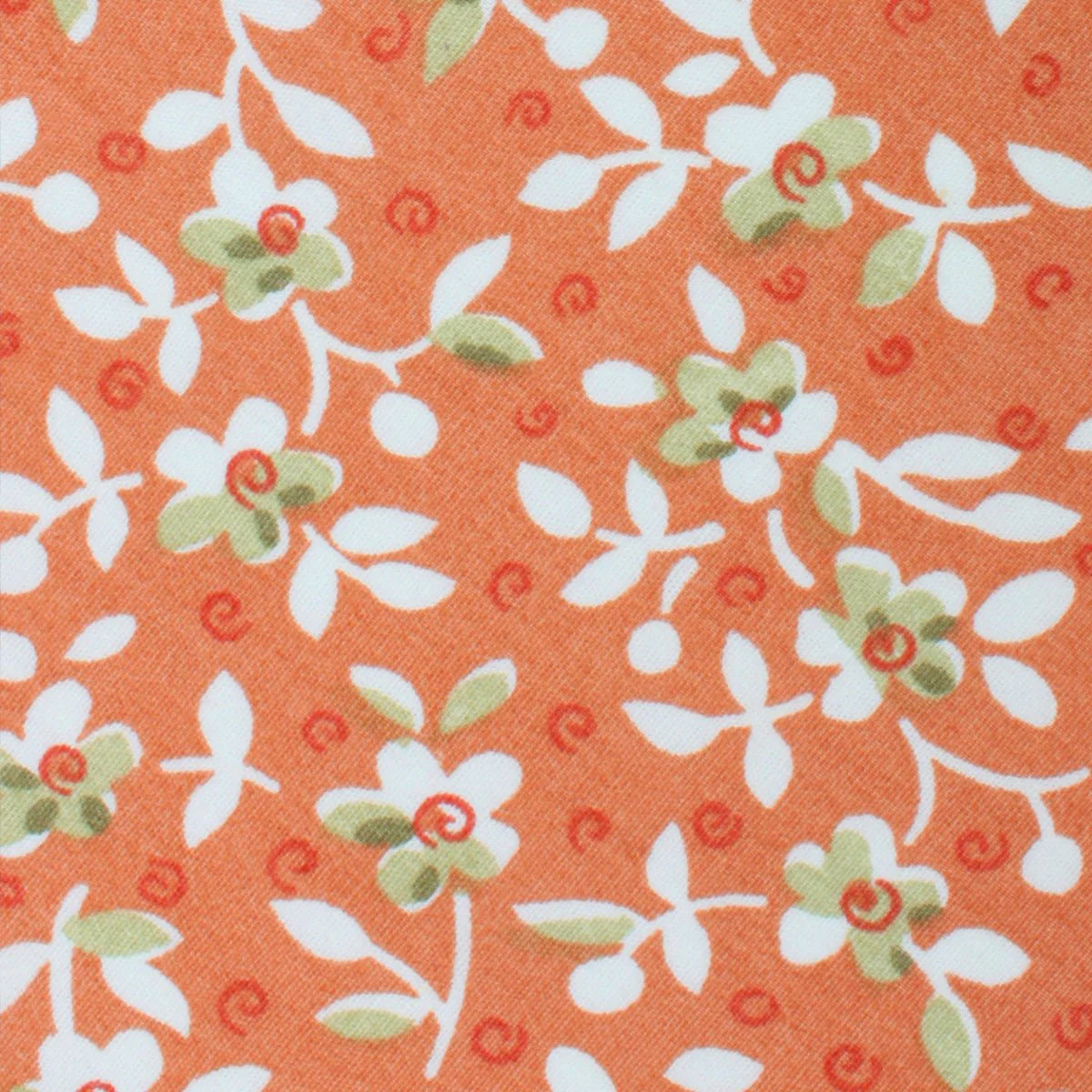 White Orchid Dusty Orange Floral Kids Bow Tie - Image 2