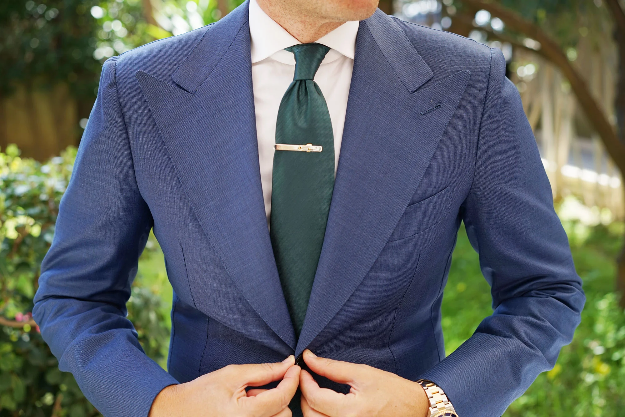 White Sea Bass with Gold Accents Tie Bar - Image 7