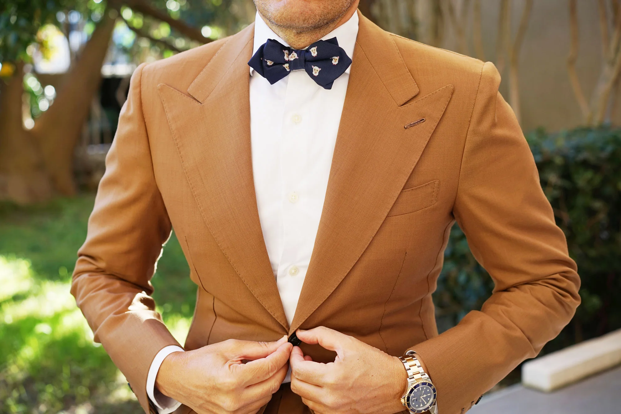 White Sheep Diamond Bow Tie - Image 3