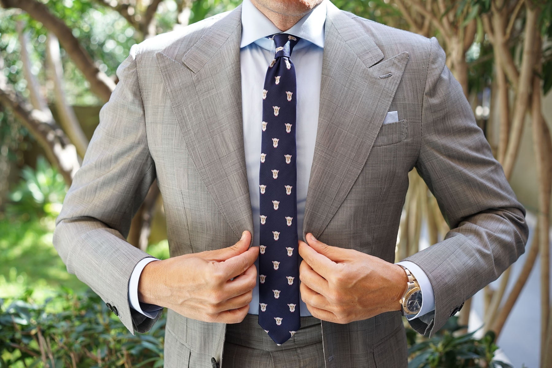 White Sheep Skinny Tie - Image 6