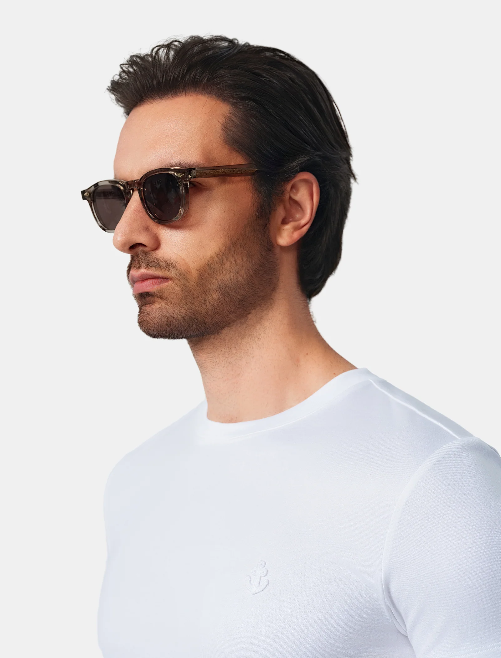White Slim Fit T-Shirt - Image 12