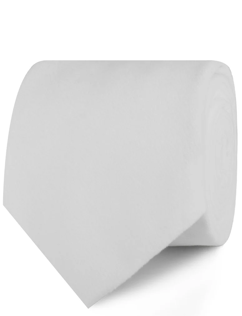 White Velvet Necktie - Image 2
