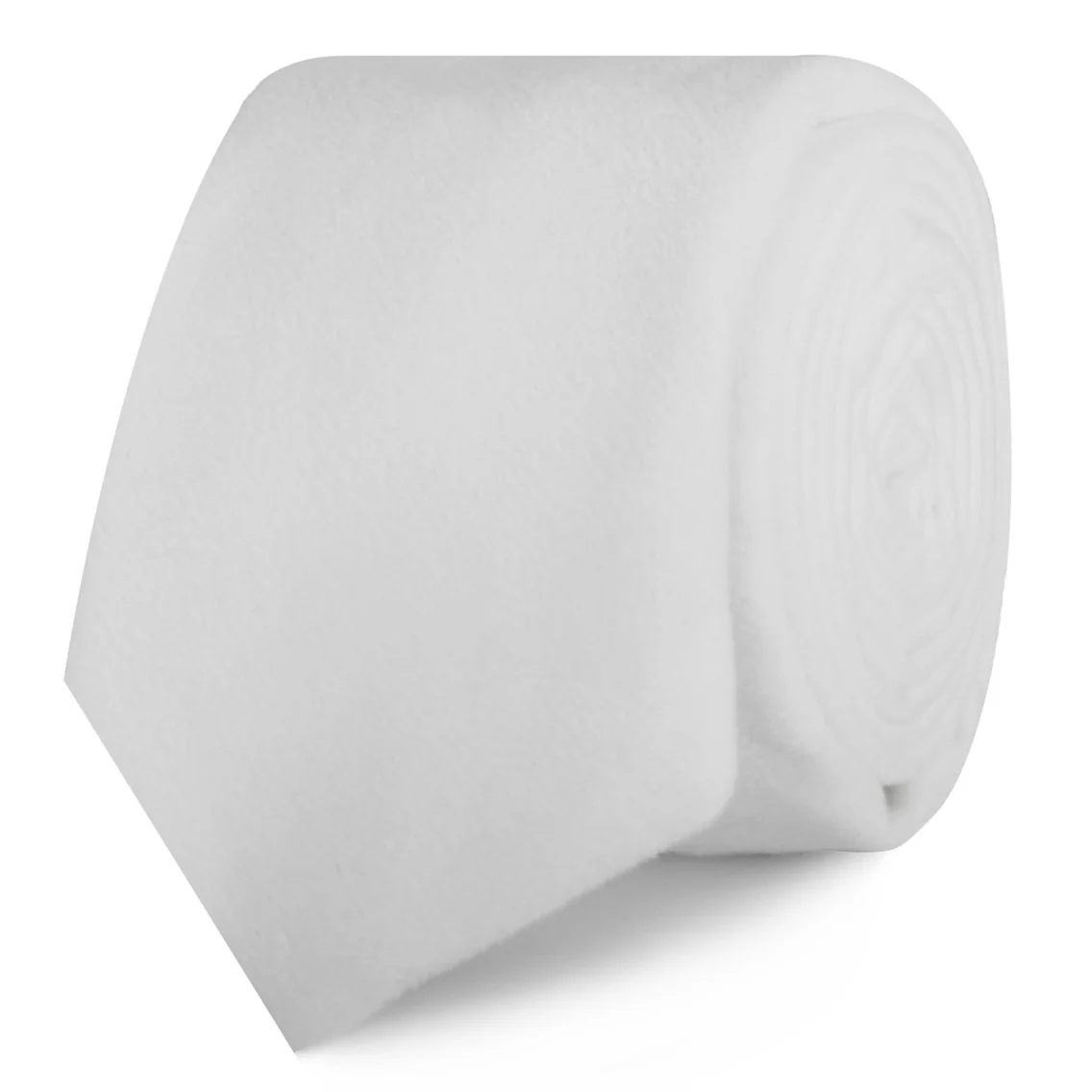 White Velvet Skinny Tie - Image 2