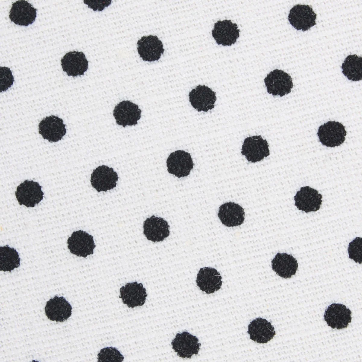 White with Black Polkadot Cotton Diamond Bow Tie - Image 2