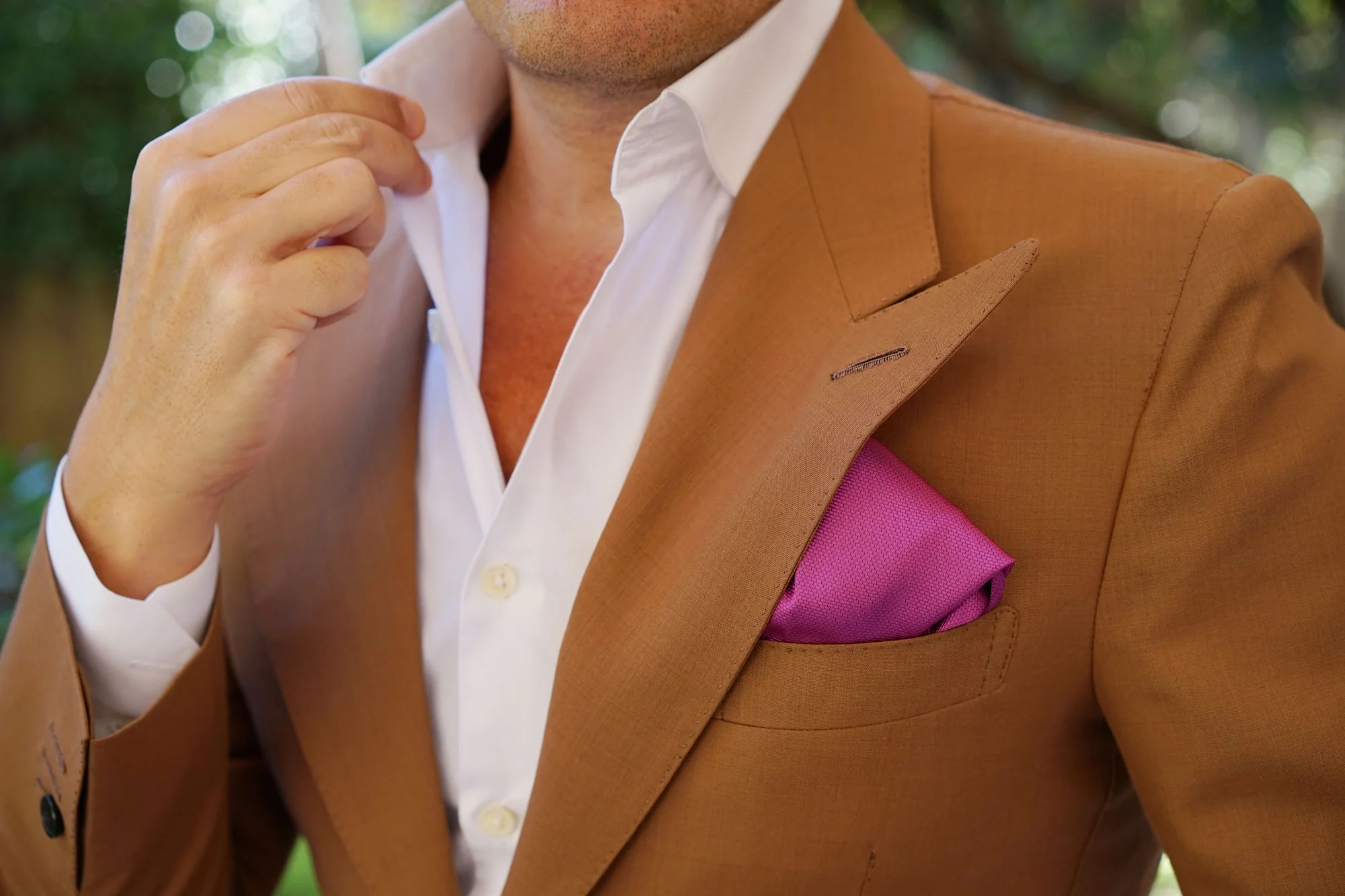 Wild Orchid Purple Weave Pocket Square - Image 9