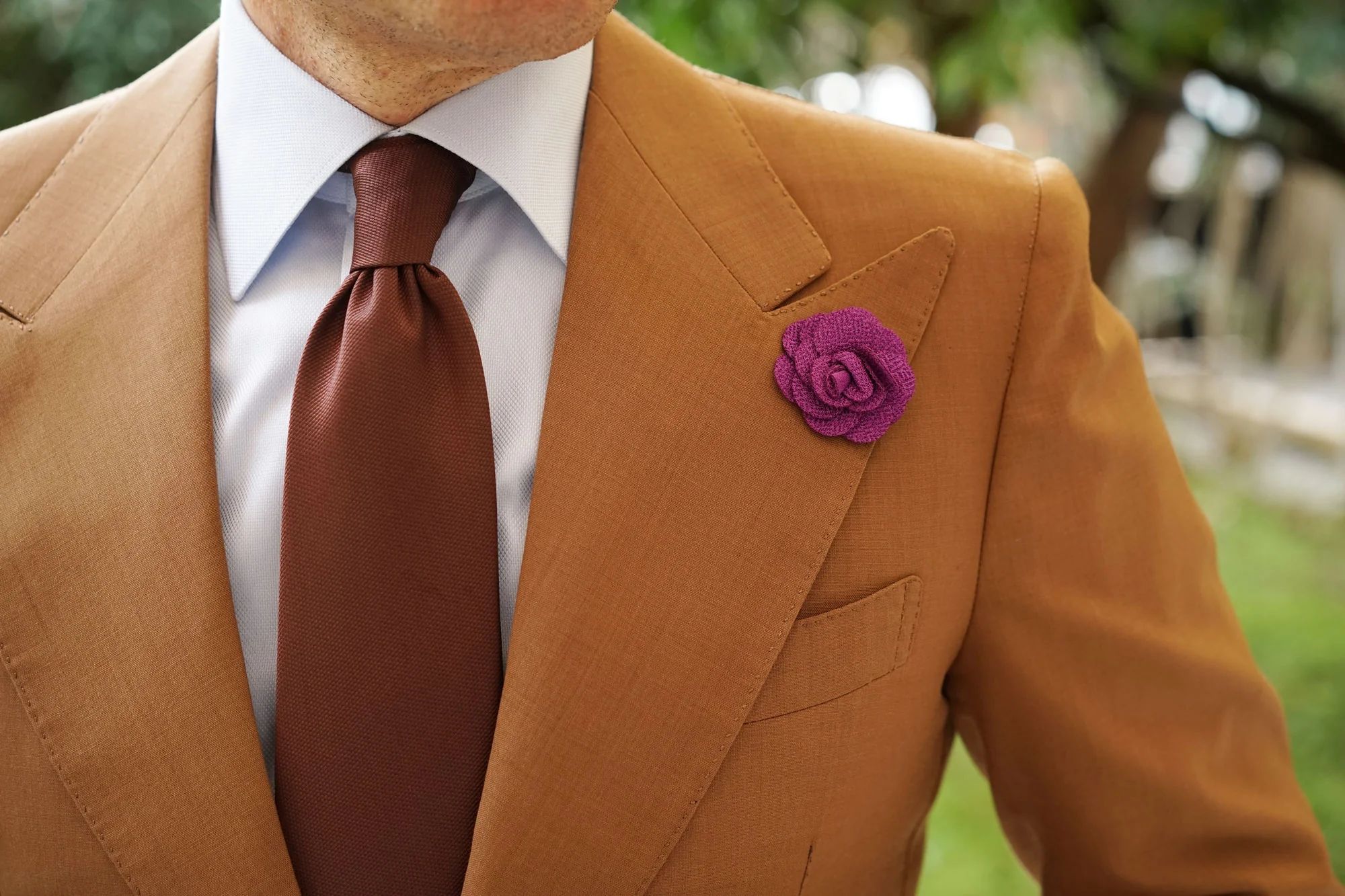 Wine Purple Lapel Flower - Image 10