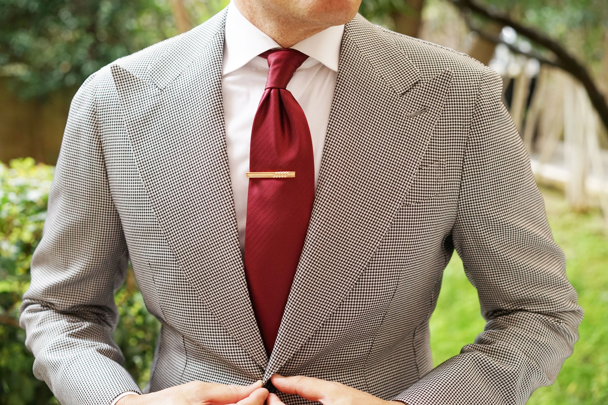 Wiseman Rose Gold Tie Bar - Image 3