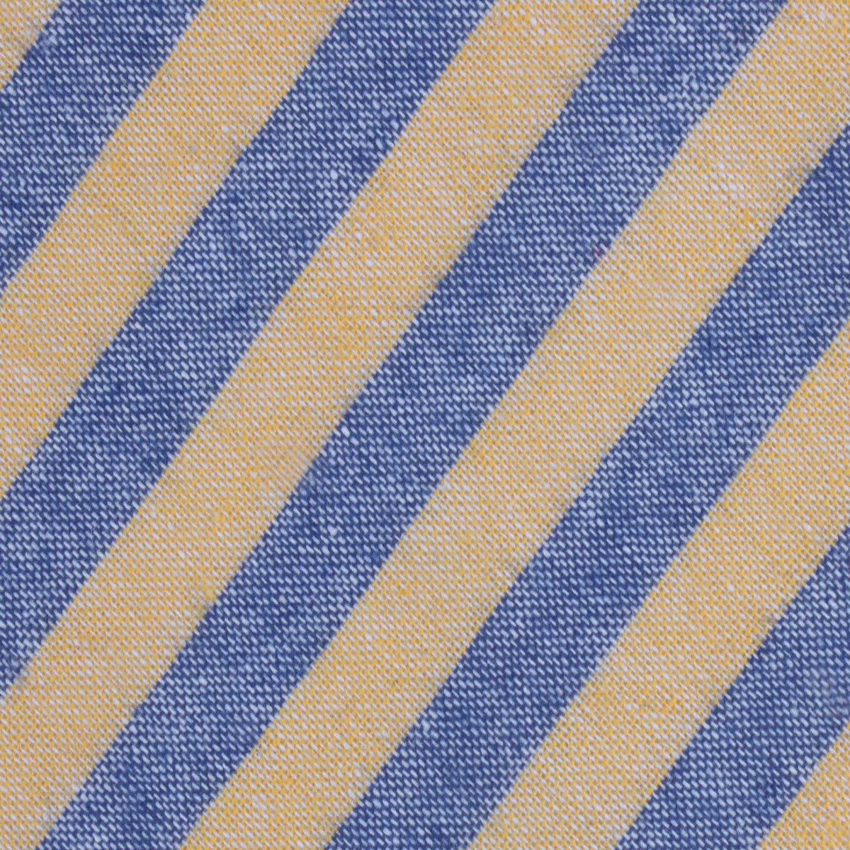 Yellow & Blue Bengal Linen Pocket Square - Image 2