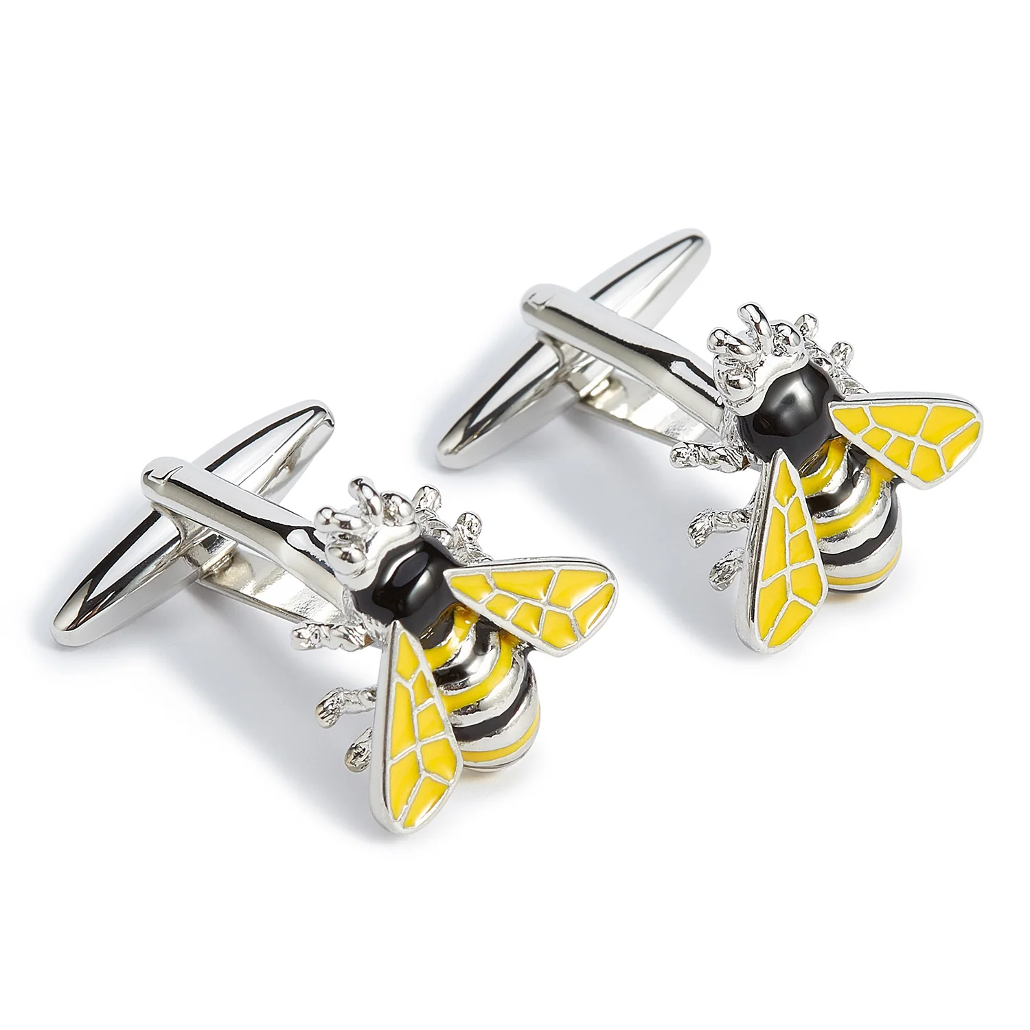 Yellow Bumble Bee Cufflinks - Image 2