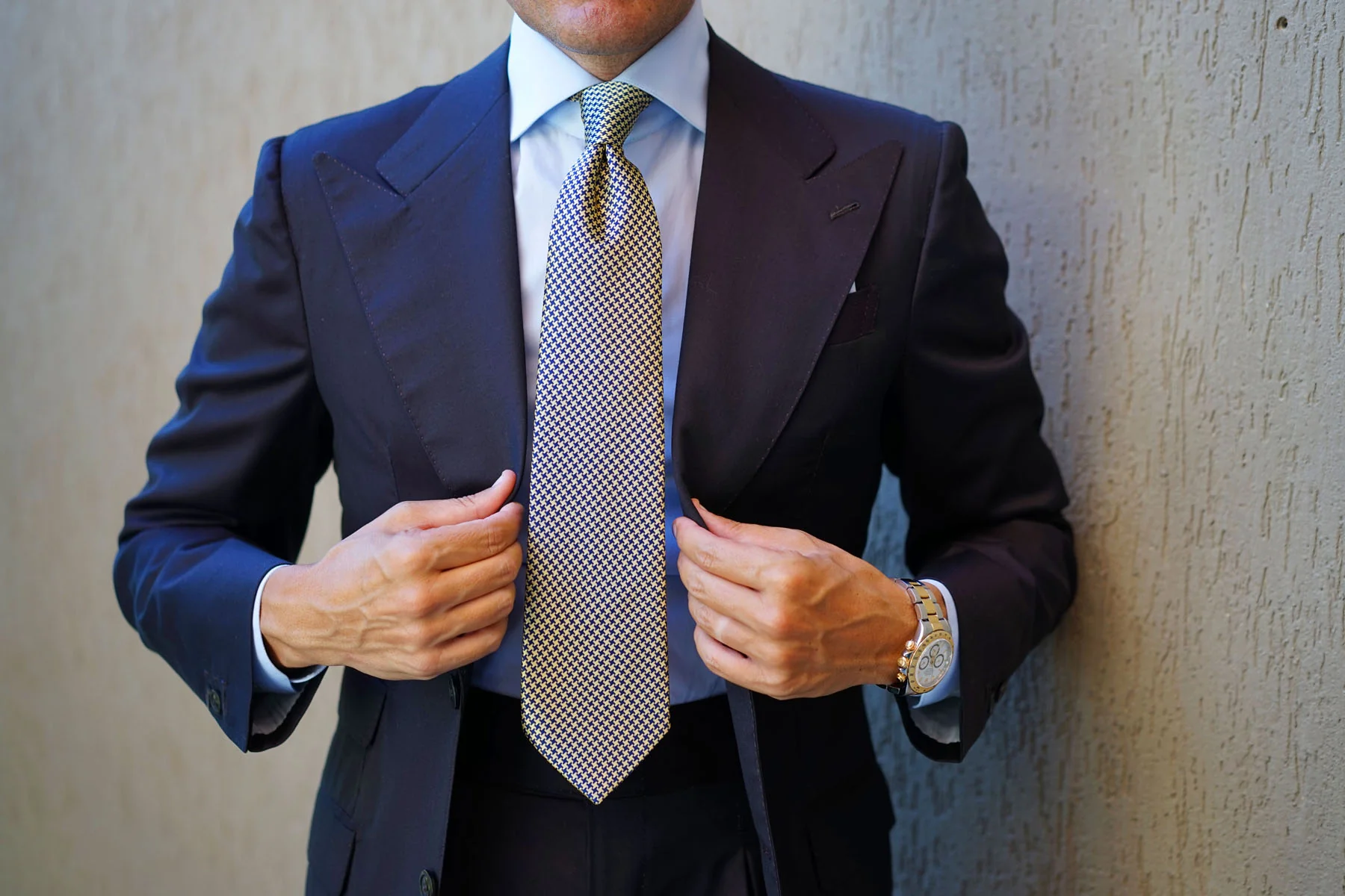 Yellow Houndstooth Tie - Image 12