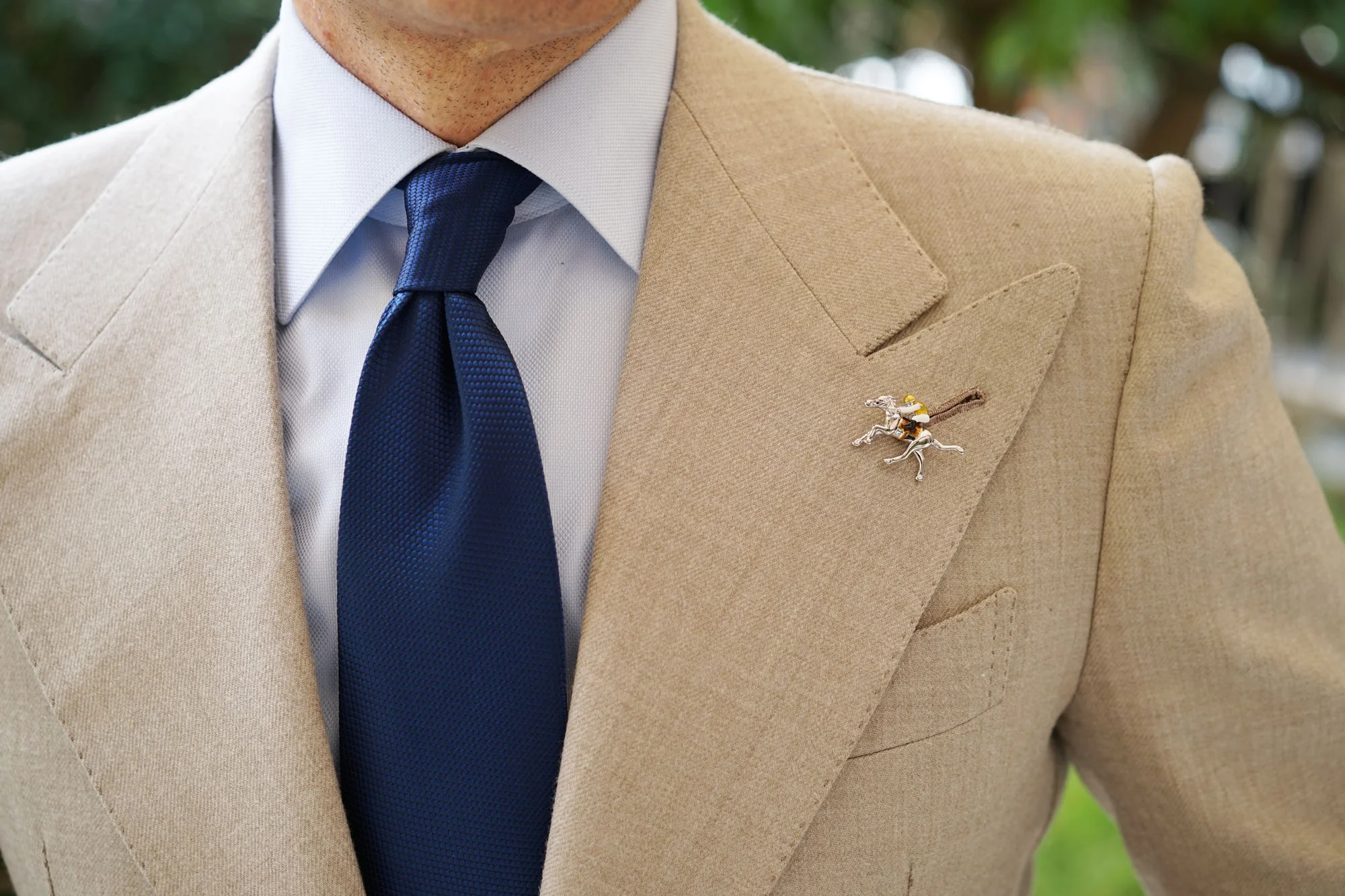 Yellow Jockey Racehorse Lapel Pin - Image 8