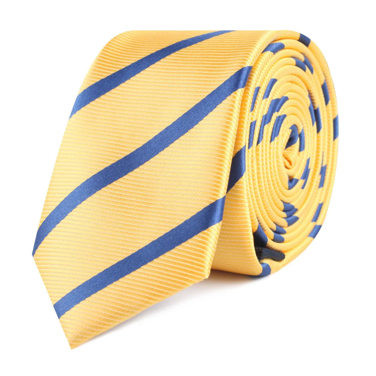 Yellow Pencil Stripe Skinny Tie - Image 2