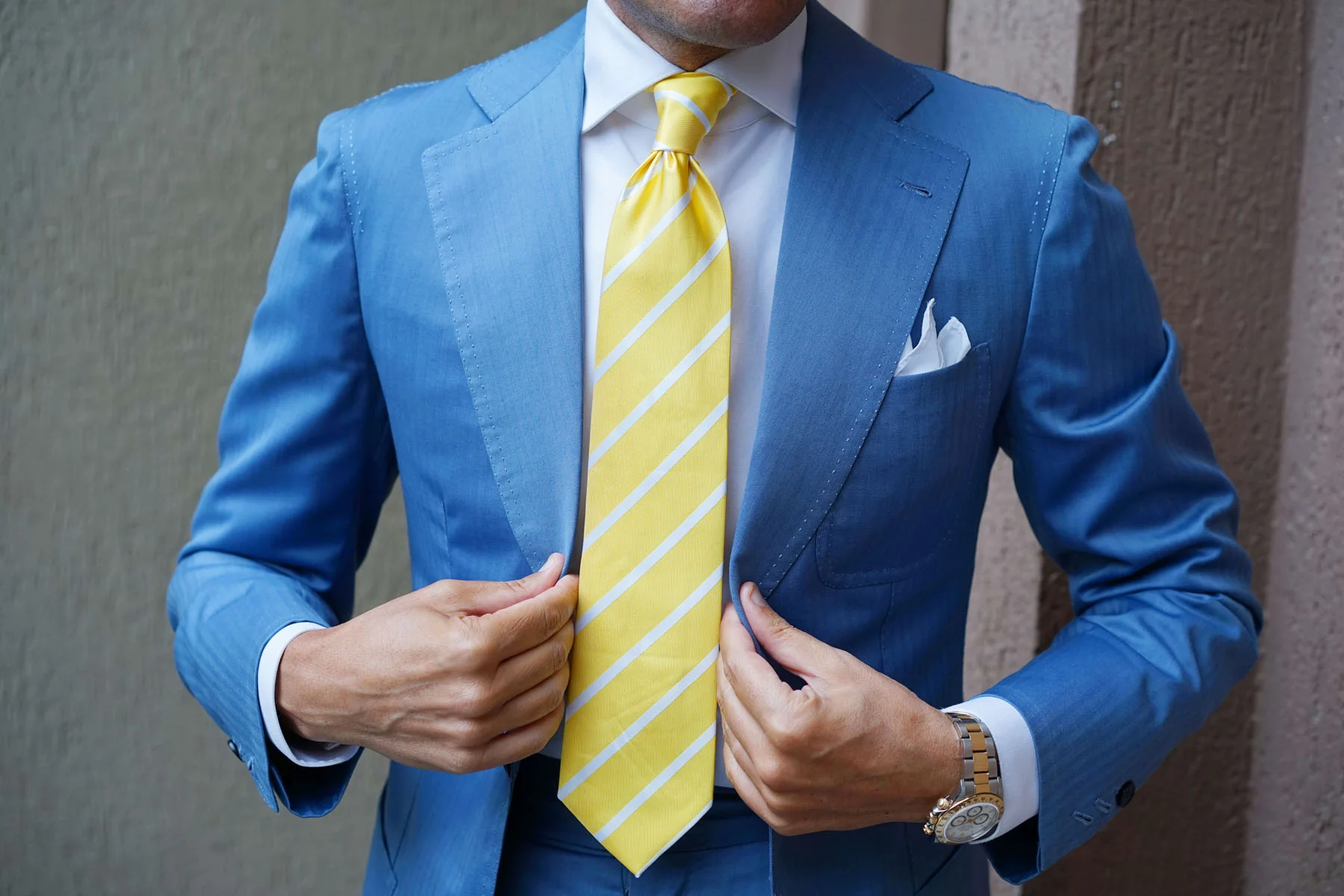 Yellow Striped Necktie - Image 8