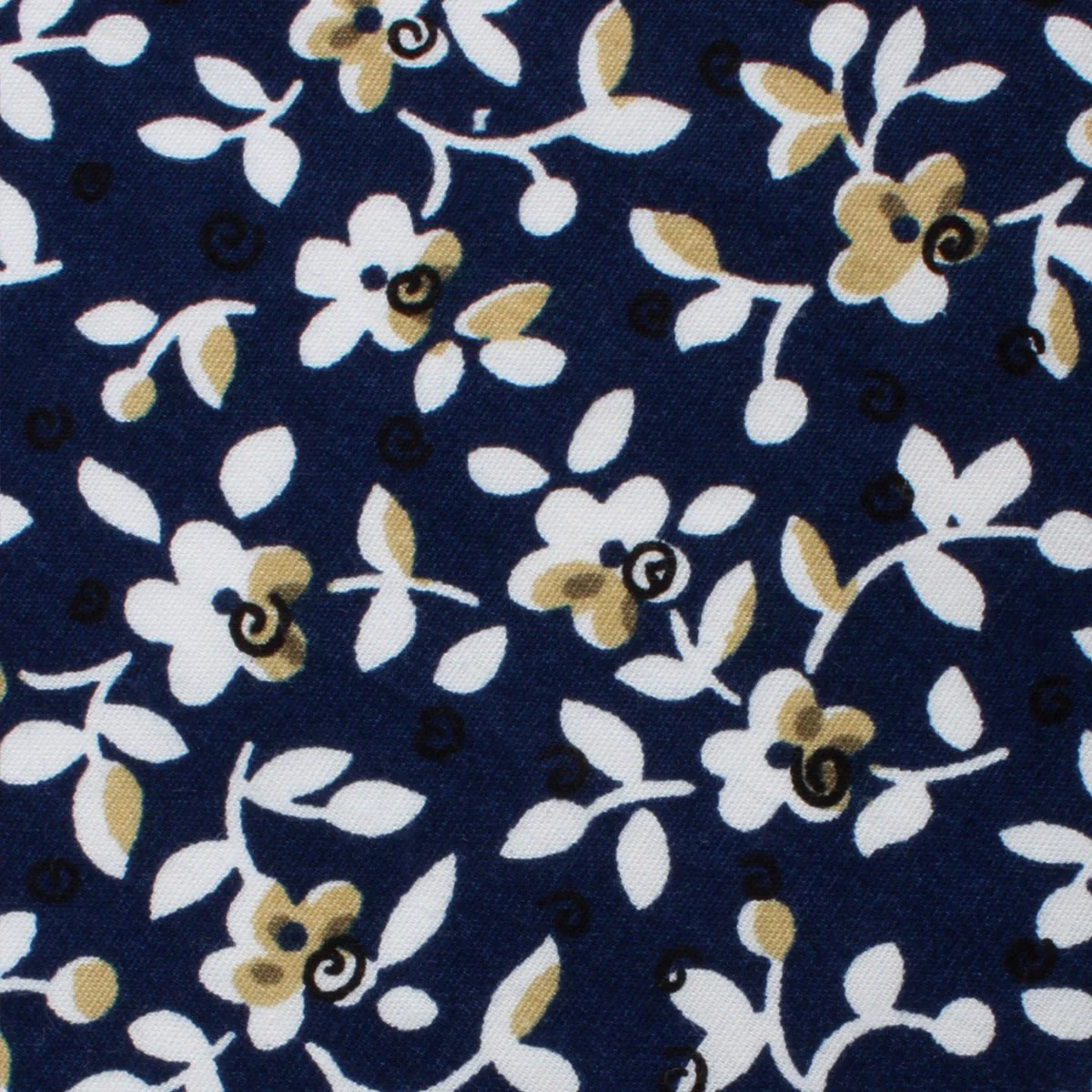 Yukata Navy Blue Floral Self Bow Tie - Image 3